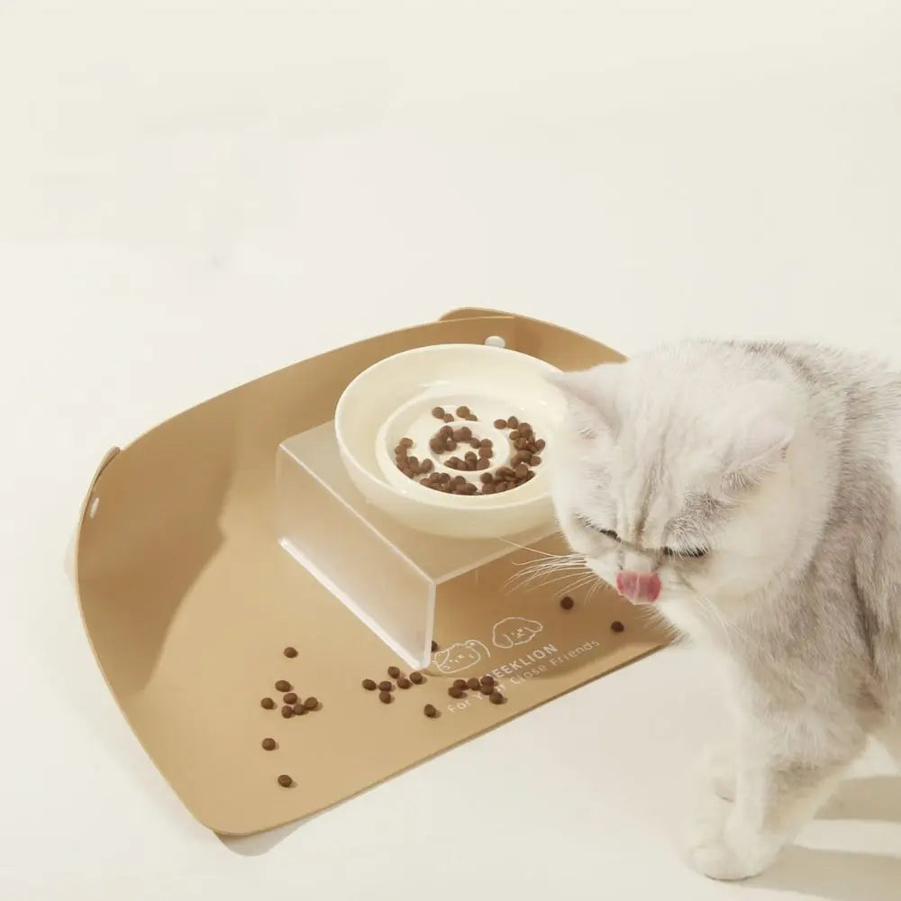 PU Leather Pet Anti Spill Placemat Oil Resistant Anti Slip Dog Food Pad Waterproof Pet Feeding Mat Prevent Food and Water Spills