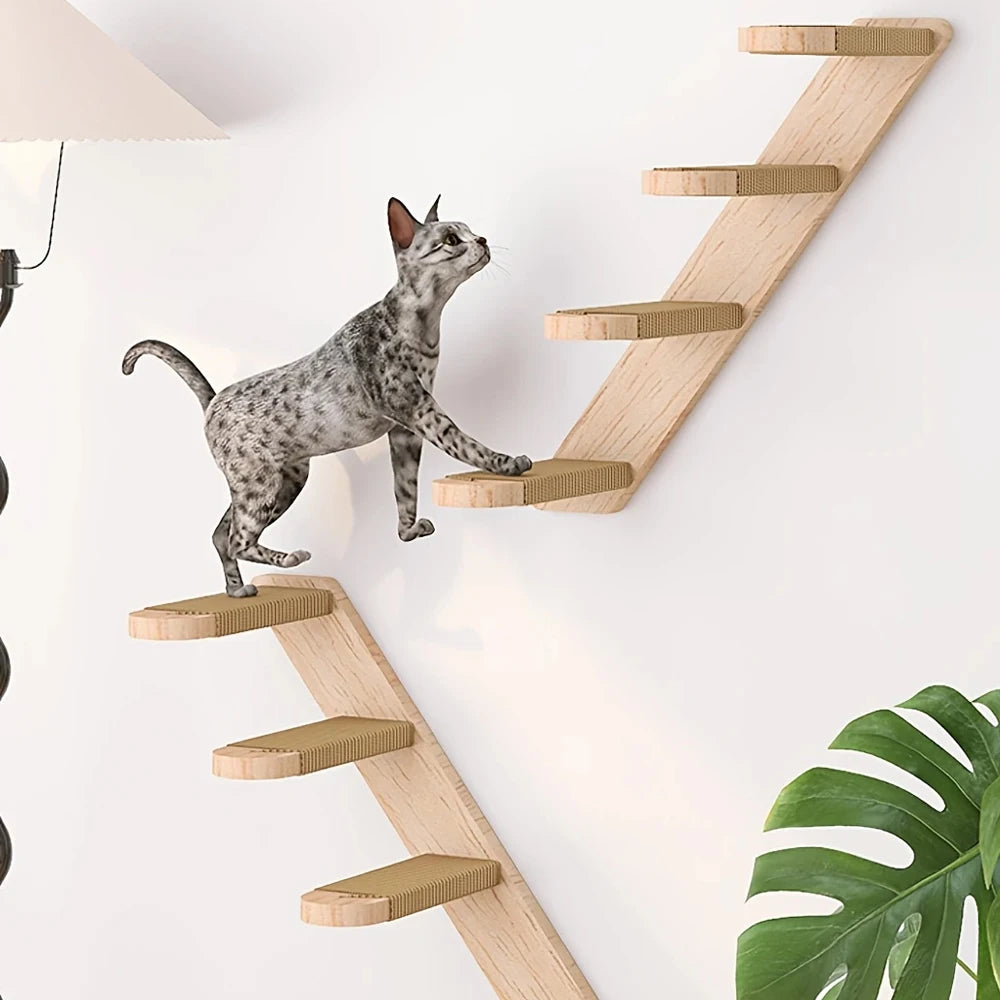 Cat Wall Rack Cat Climbing Frame Furniture Bridge and Steps Cat Frame Indoor Climbing Frame Cat Wall Shelves