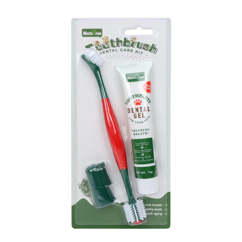 Pet Toothpaste for Dog Cats Beef Flavor Dental Care Gel Breath Freshening Safe Teeth Cleaning Professional Oral Hygiene Solution