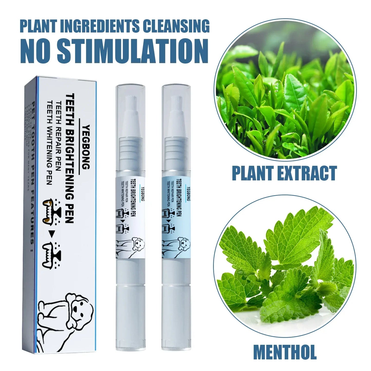 Pet Teeth Cleaning Pen for Dogs and Cats, Tartar and Plaque Cleaning Tools for Cats and Dogs, Pet Teeth Cleaning Pen