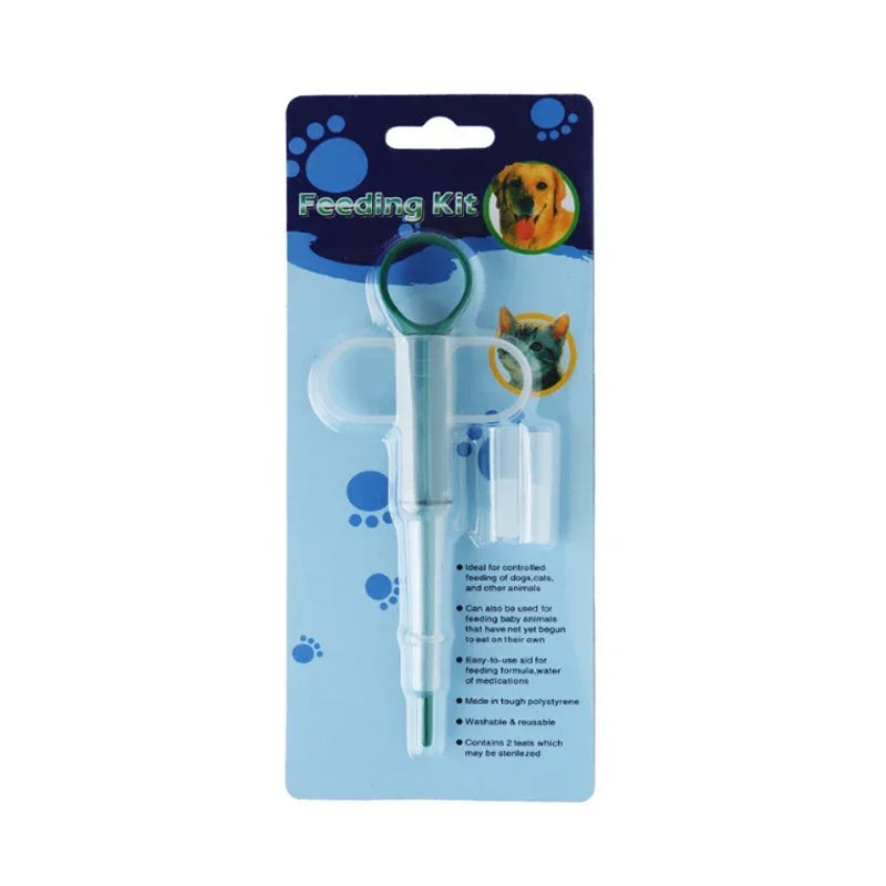 Pet Medicine Syringe, Pill Gun, Piller Push Dispenser, Medicine, Water, Milk Syringe, Dog Cat Puppy Feeder Kit, 1PCS