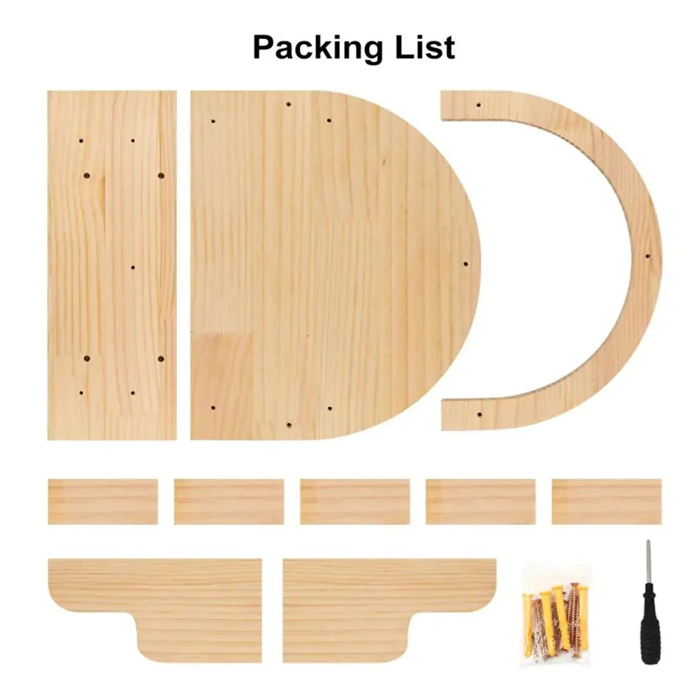 Wall-mounted Cat Climbing Frame 50cm Cat Climbing Ladder Hammock Activity Sisal Cat Grab Post Cat Pedal Indoor Cat House