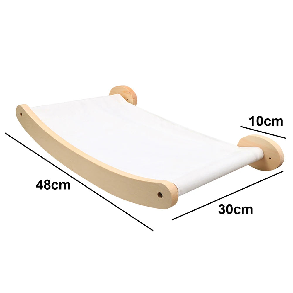 Wall-mounted Cat Climbing Frame 50cm Cat Climbing Ladder Hammock Activity Sisal Cat Grab Post Cat Pedal Indoor Cat House