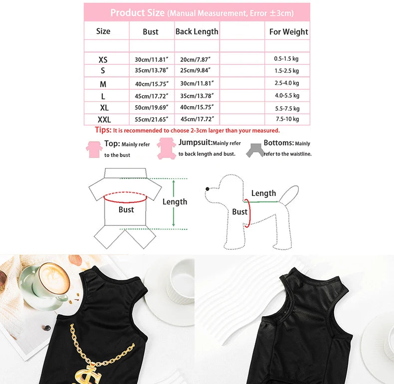 Pet Dog Clothes For Small Medium Dogs Cats Spring Summer Cool Interesting Outward Clothing Shirt For Puppy Chihuahua Yorkie Vest