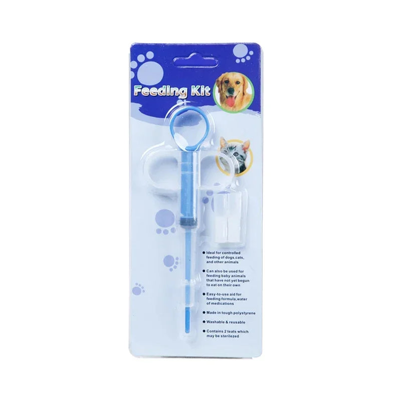 Pet Medicine Syringe, Pill Gun, Piller Push Dispenser, Medicine, Water, Milk Syringe, Dog Cat Puppy Feeder Kit, 1PCS