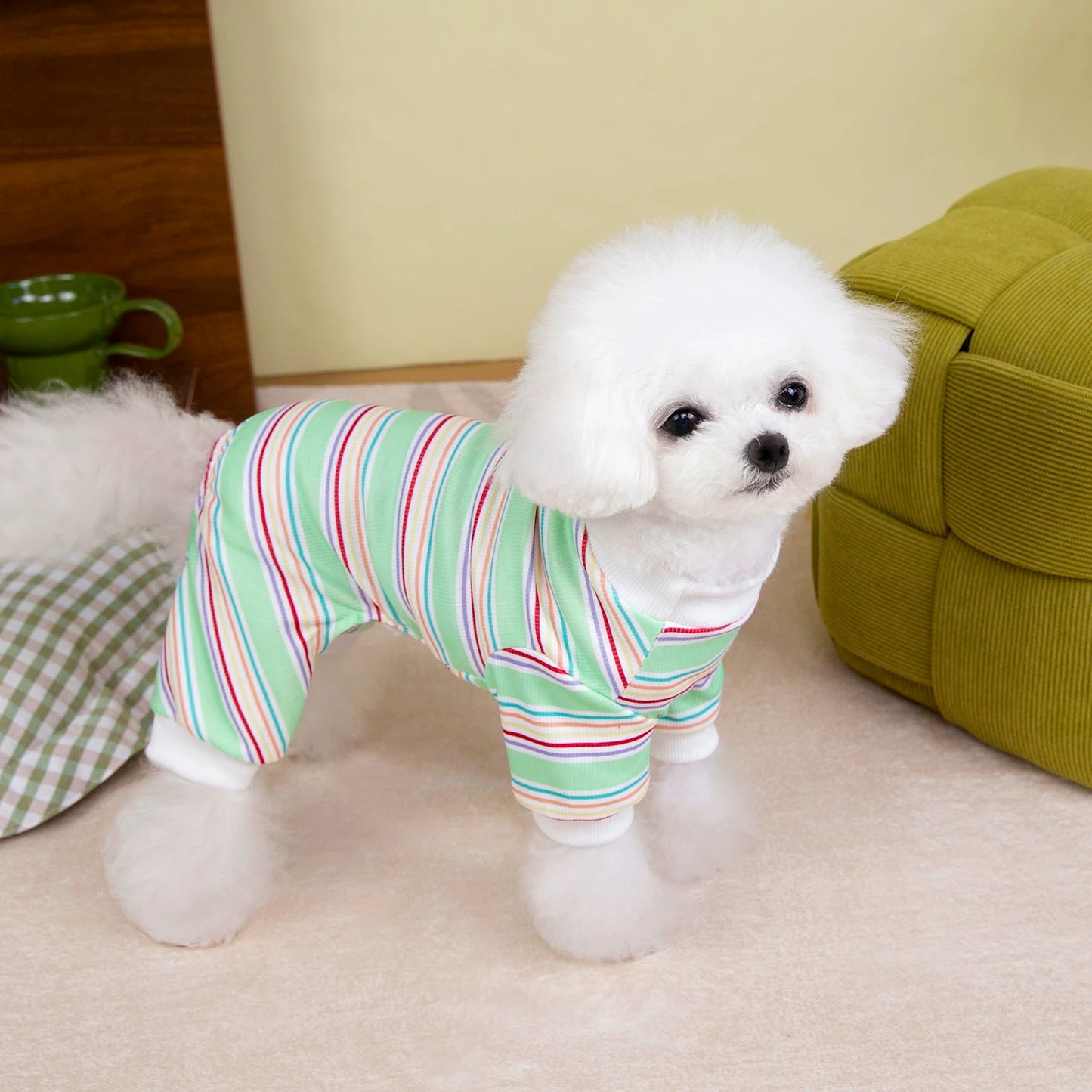 Cute Dog Clothes Pet Dresses Cat Dog Shirt Puppy Pet Dogs Conditioning Clothes Cats Four Legged Clothes