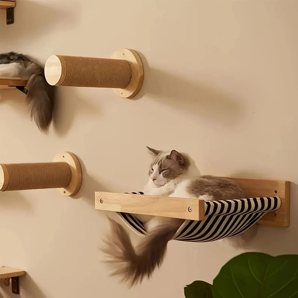 Cat Wall Rack Cat Climbing Frame Furniture Bridge and Steps Cat Frame Indoor Climbing Frame Cat Wall Shelves
