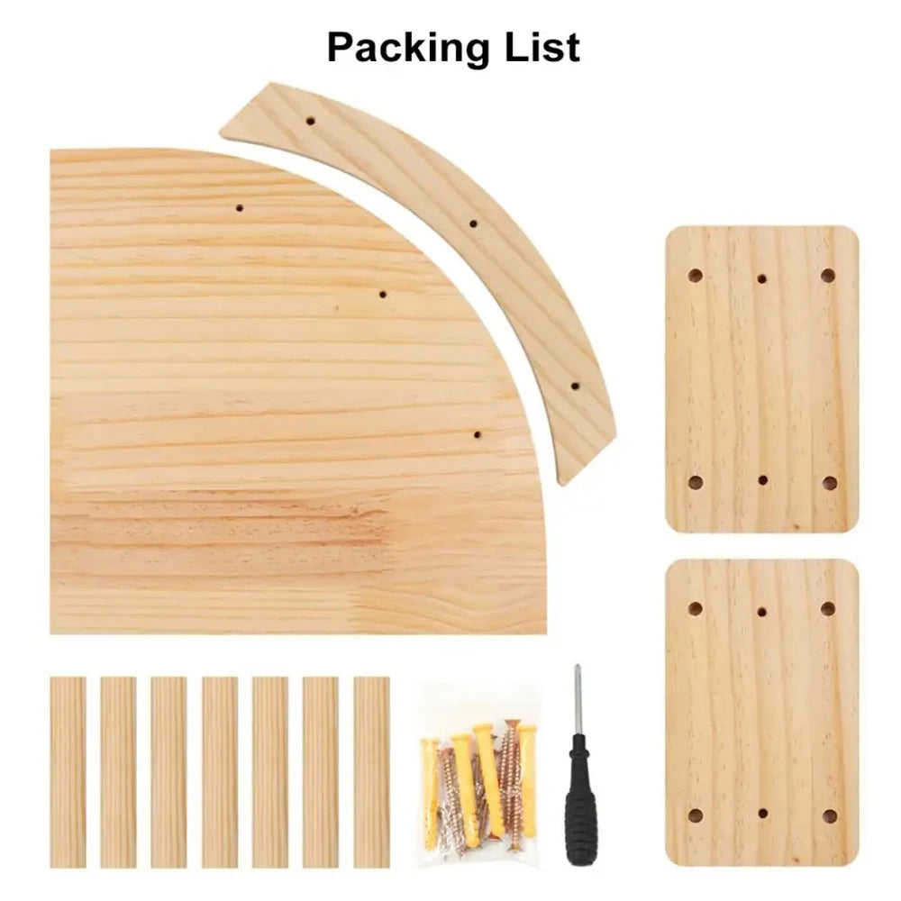 Wall-mounted Cat Climbing Frame 50cm Cat Climbing Ladder Hammock Activity Sisal Cat Grab Post Cat Pedal Indoor Cat House