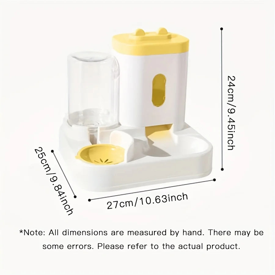 Pet Feeder and Water Dispenser for Cats: Plastic, Battery-Free, Suitable for Cats and Dogs