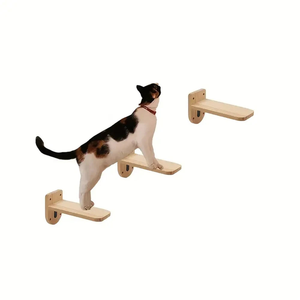 Wall-mounted Cat Climbing Frame 50cm Cat Climbing Ladder Hammock Activity Sisal Cat Grab Post Cat Pedal Indoor Cat House