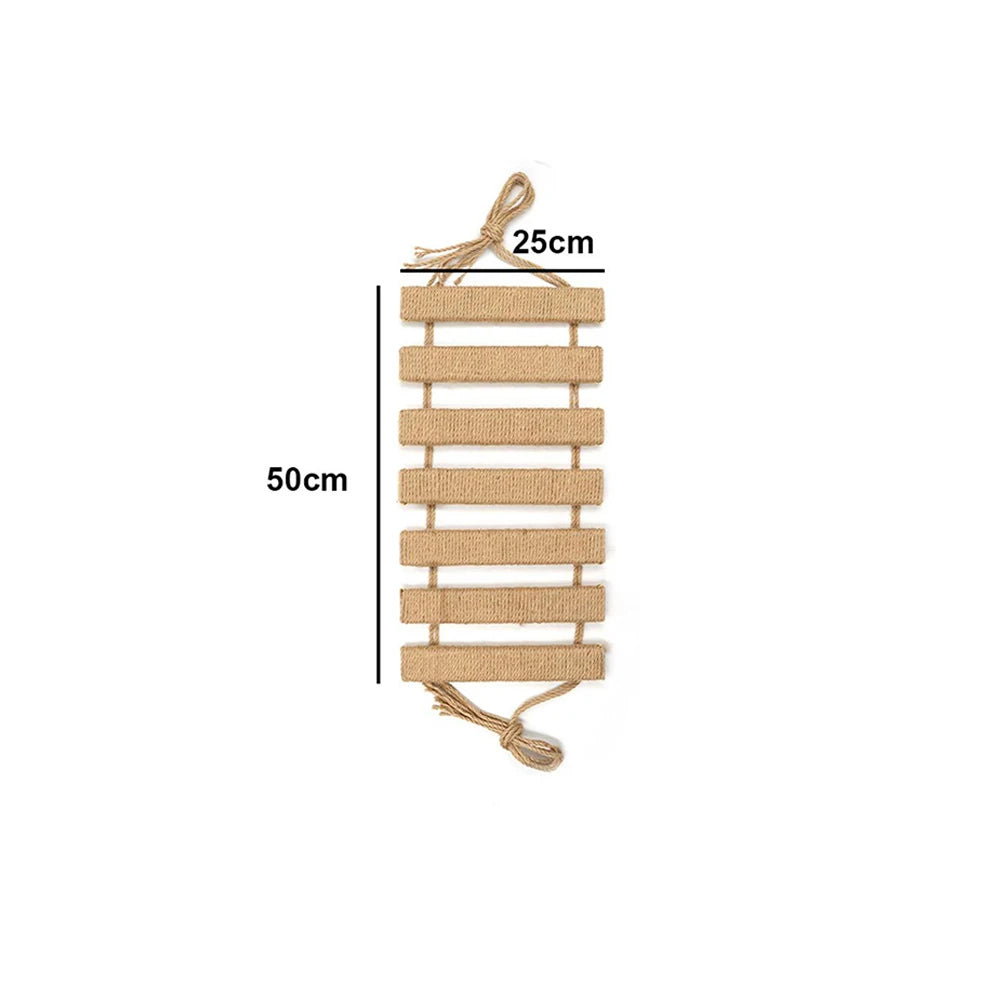 Cat Climbing Frame Bridge Cat Ladder Sisal Rope Wooden Cat Tree Tower Use for Cage Climber Scratching Post Pet Furniture Toys
