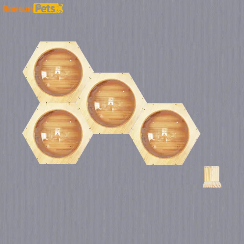 Home Wall Mounted Cat Climbing Frame Solid Wood Hanging Cat Nest Combination Pet Frame Climbing Wall Capsule Animal Products