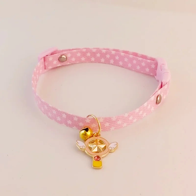 1PCS Pet Collar With Pendants Puppy Cat Accessories Kitten Collar Adjustable Safety Bell Ring Necklace Pet Supplies