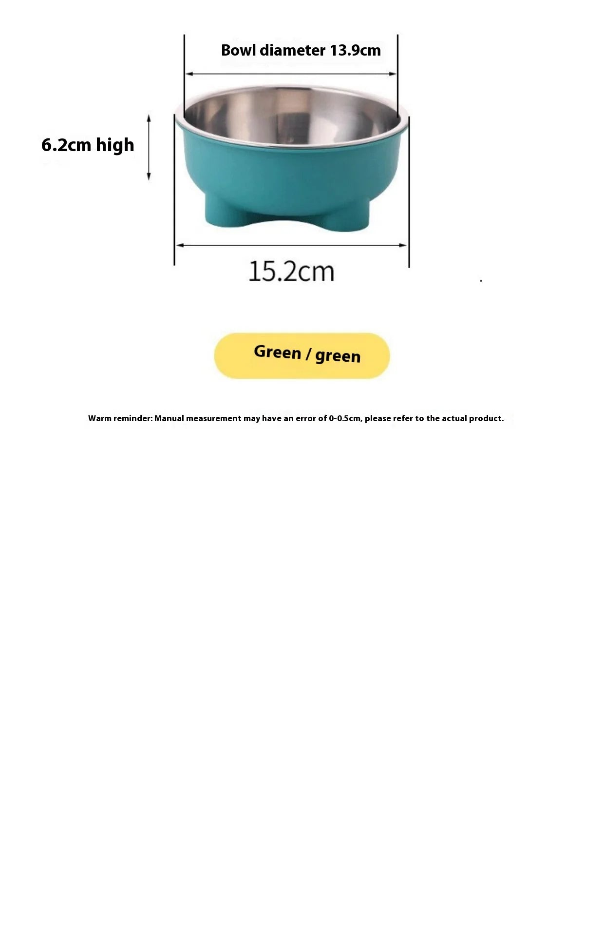 Pet Food Bowl Stainless Steel - Non-Slip Base & Safe Smooth Edge, Hygienic Detachable Design for Cats and Dogs