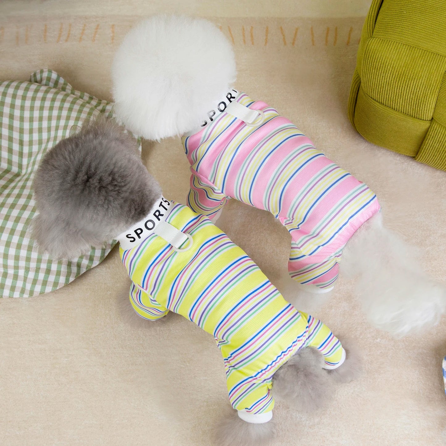 Cute Dog Clothes Pet Dresses  Cat Dog Shirt Puppy Pet Dogs Conditioning Clothes Cats Four Legged Clothes