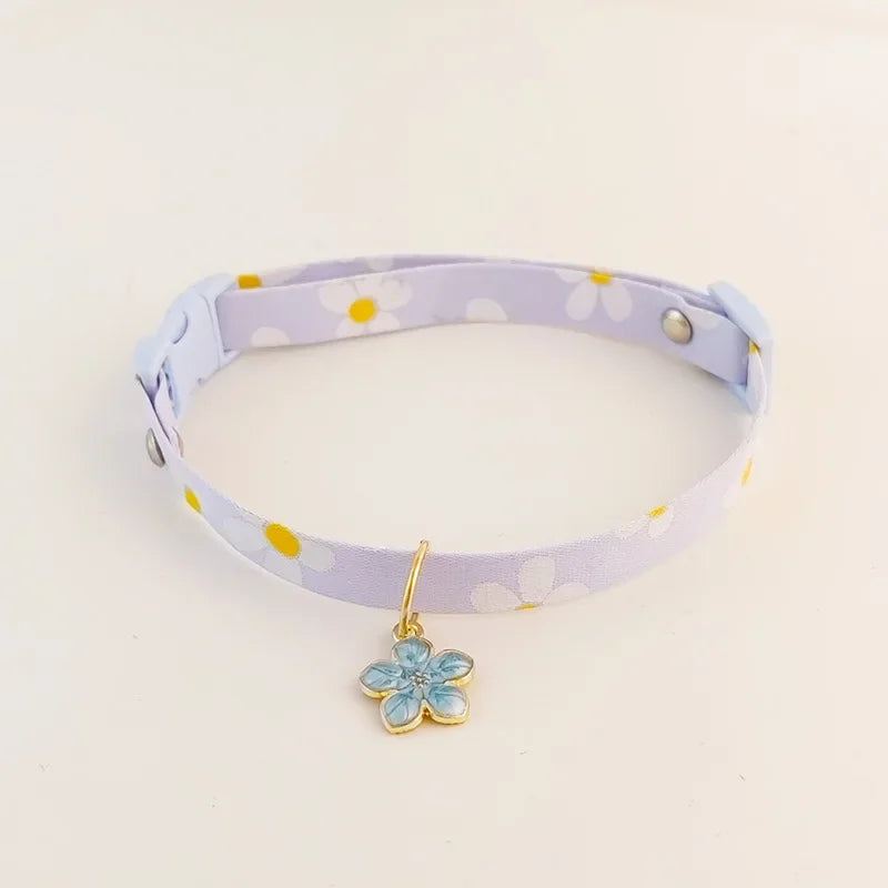 1PCS Pet Collar With Pendants Puppy Cat Accessories Kitten Collar Adjustable Safety Bell Ring Necklace Pet Supplies