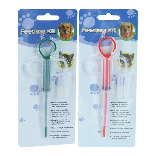 Pet Medicine Syringe, Pill Gun, Piller Push Dispenser, Medicine, Water, Milk Syringe, Dog Cat Puppy Feeder Kit, 1PCS