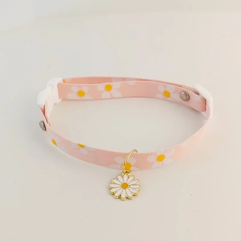 1PCS Pet Collar With Pendants Puppy Cat Accessories Kitten Collar Adjustable Safety Bell Ring Necklace Pet Supplies