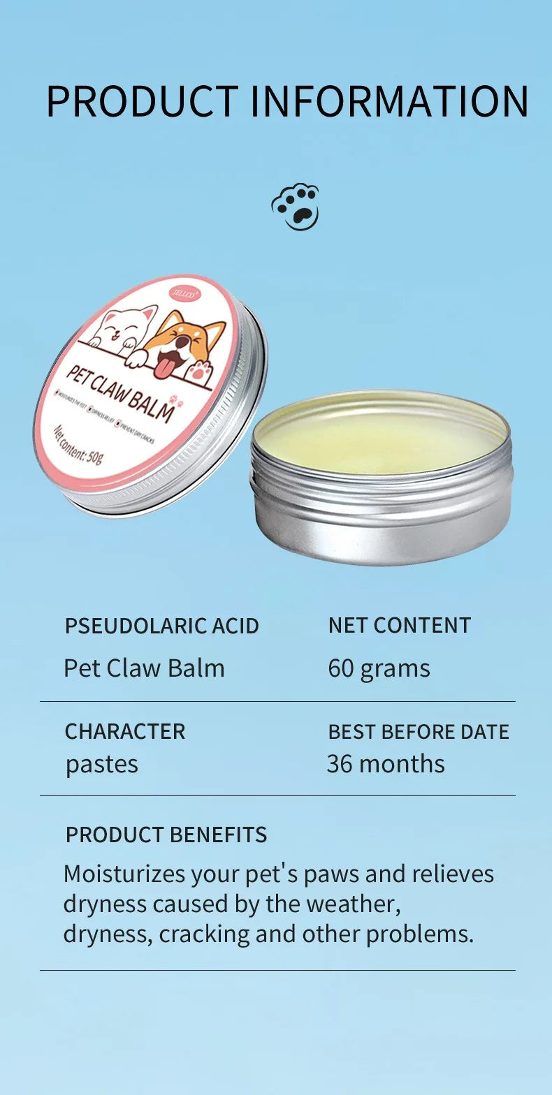 50g Pet Care Balm Box: Dog & Cat Paw Care Cream, Suitable for All Pet Foot Types