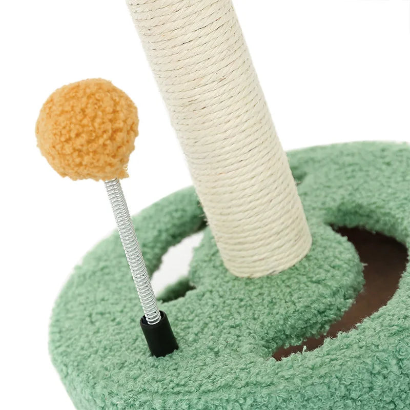 HOOPET Cat Climbing Frame Small Sisal Teasing Pet Toys Scratching Board Claw Grinding Cat Toys Carousel Type Cat Climbing Frame