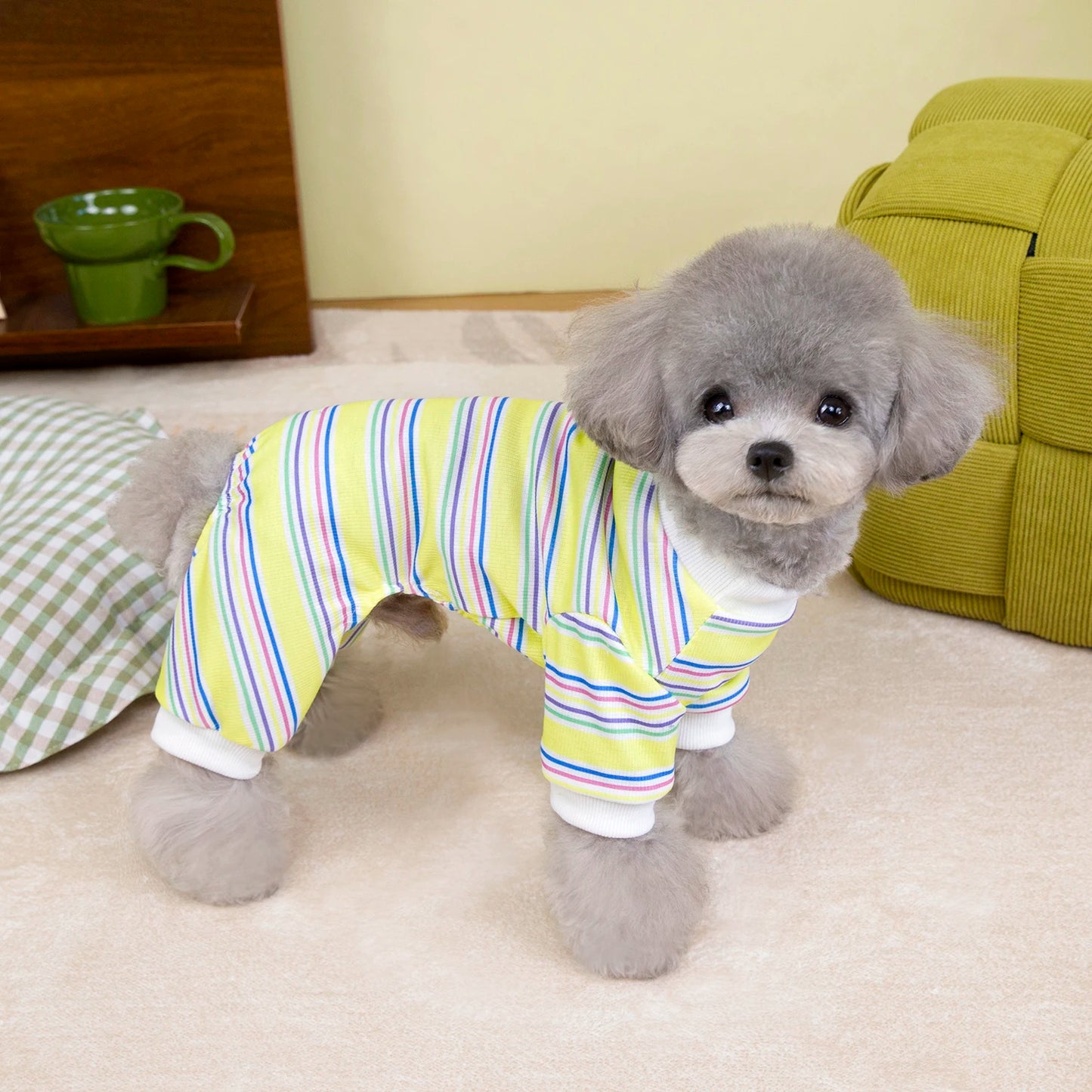 Cute Dog Clothes Pet Dresses  Cat Dog Shirt Puppy Pet Dogs Conditioning Clothes Cats Four Legged Clothes