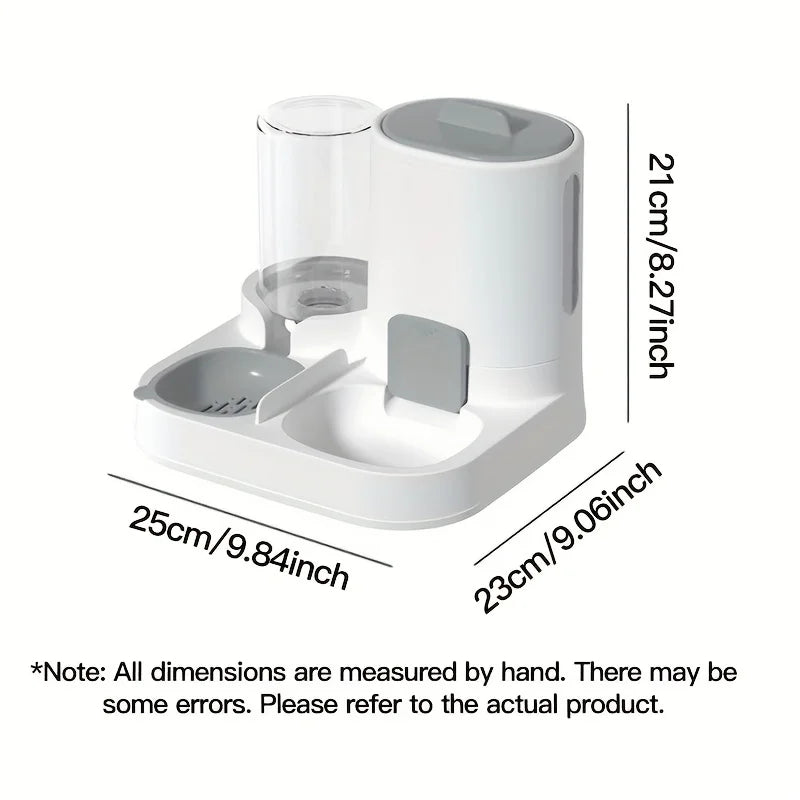 Pet automatic feeder, cat bowl, water and feed in one, plastic, two-in-one