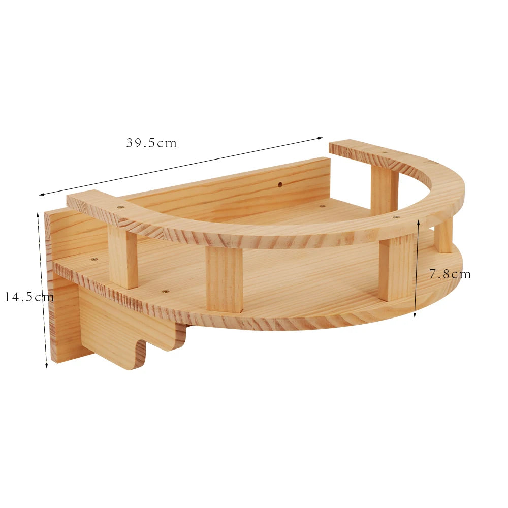 Wall-mounted Cat Climbing Frame 50cm Cat Climbing Ladder  Hammock  Activity Sisal Cat Grab Post Cat Pedal Indoor Cat House
