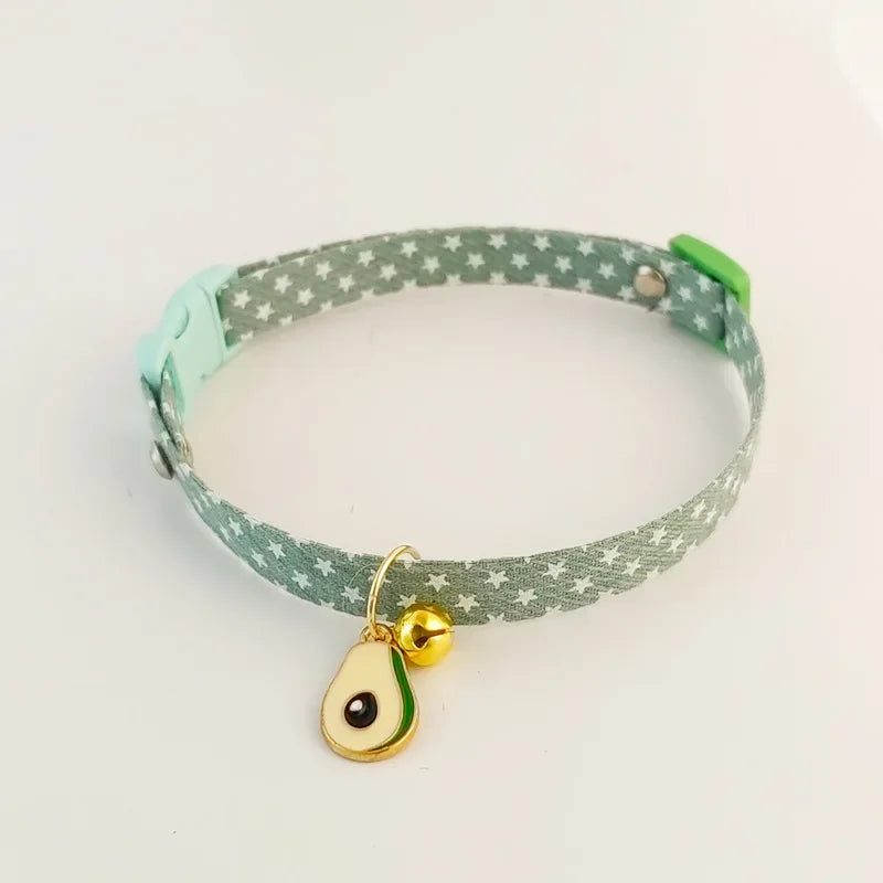1PCS Pet Collar With Pendants Puppy Cat Accessories Kitten Collar Adjustable Safety Bell Ring Necklace Pet Supplies
