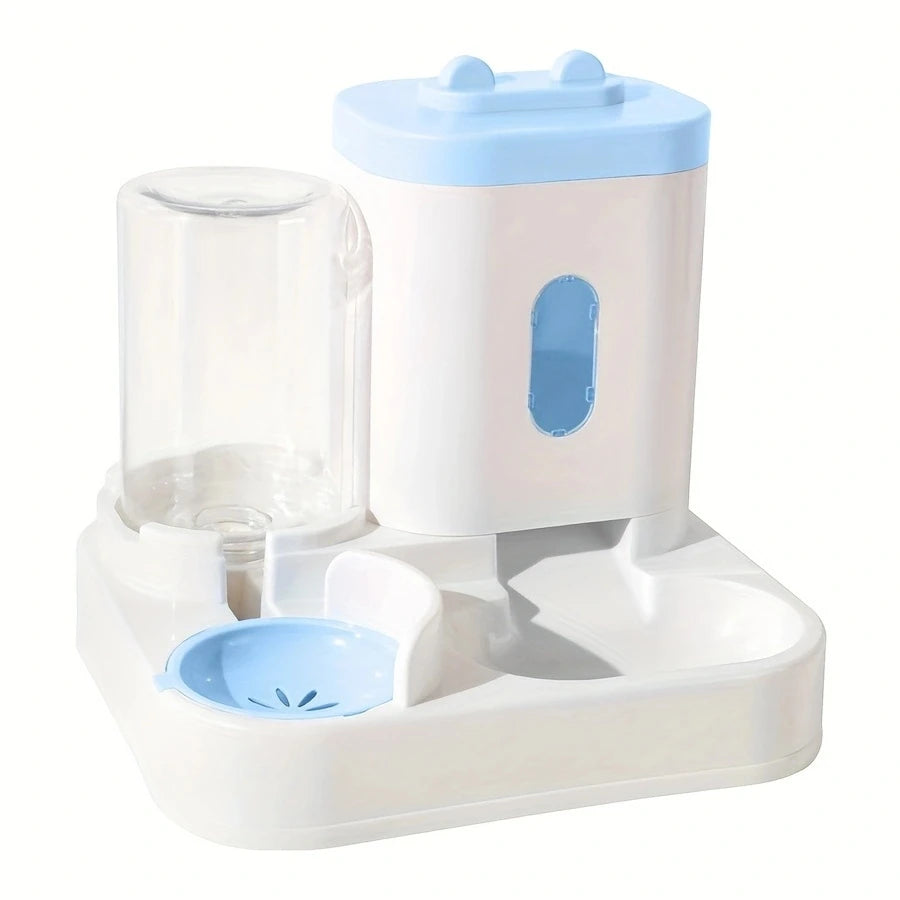 Pet Feeder and Water Dispenser for Cats: Plastic, Battery-Free, Suitable for Cats and Dogs