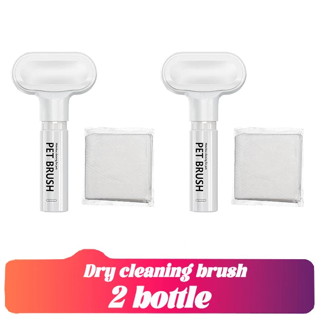 Pet hair dry cleaning brush pet cleaning and care agent to remove floating hair stains clean and make hair soft pet massager