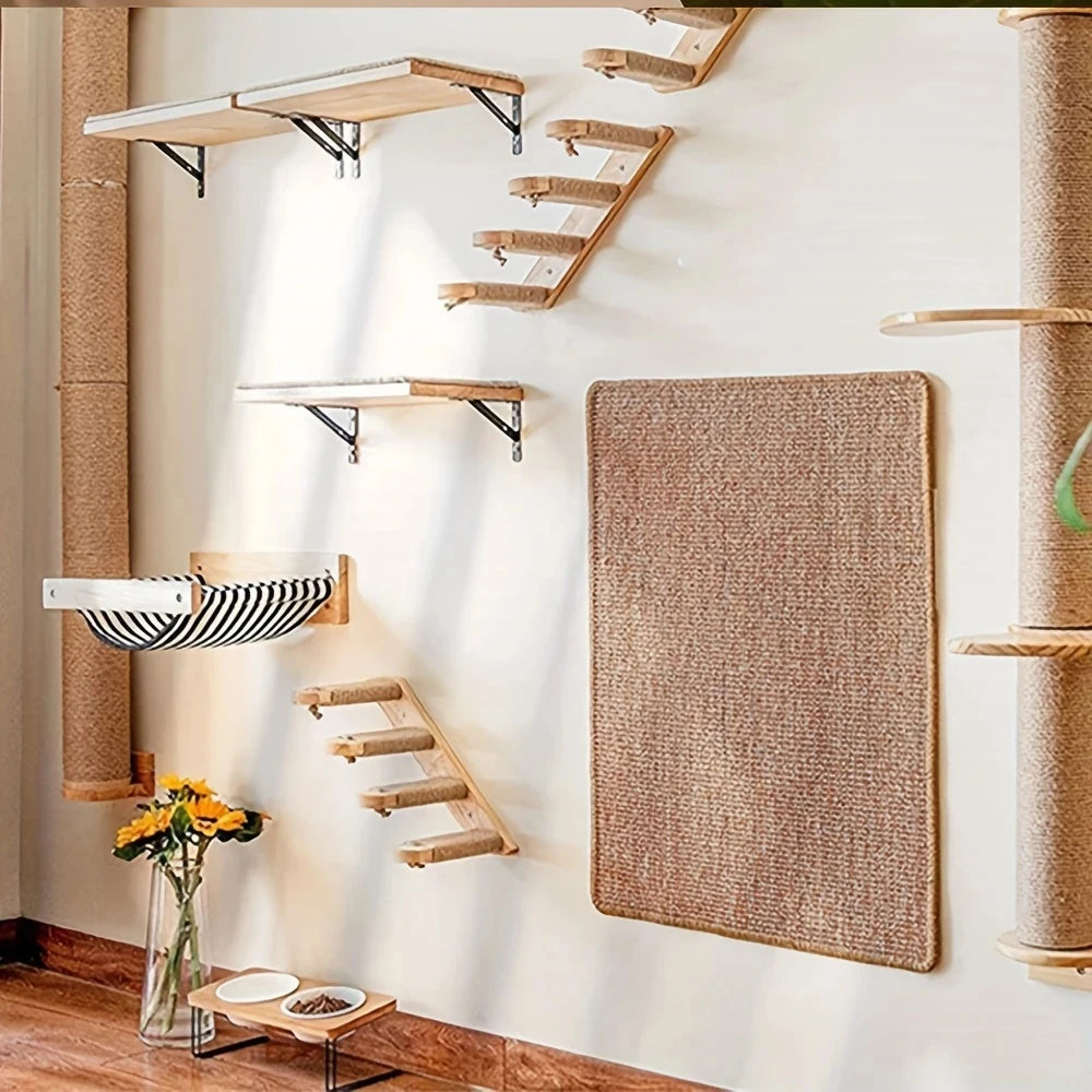 Cat Wall Rack Cat Climbing Frame Furniture Bridge and Steps Cat Frame Indoor Climbing Frame Cat Wall Shelves