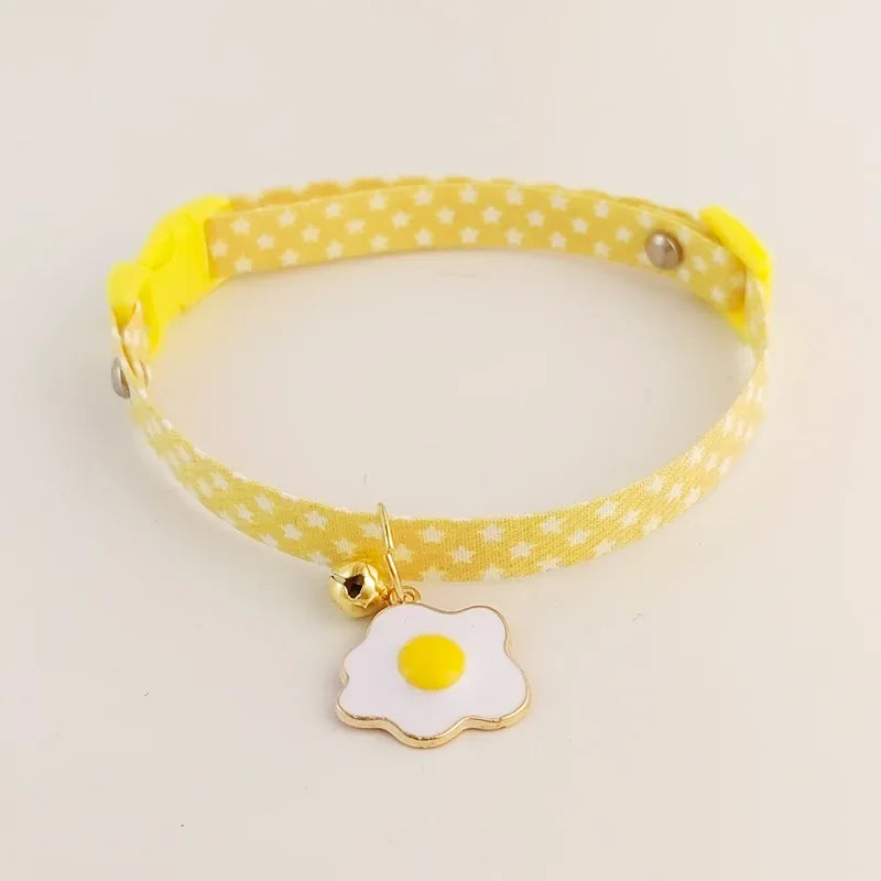1PCS Pet Collar With Pendants Puppy Cat Accessories Kitten Collar Adjustable Safety Bell Ring Necklace Pet Supplies