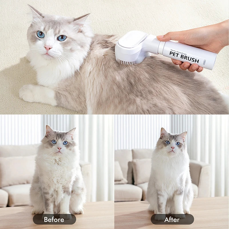 Pet hair dry cleaning brush pet cleaning and care agent to remove floating hair stains clean and make hair soft pet massager