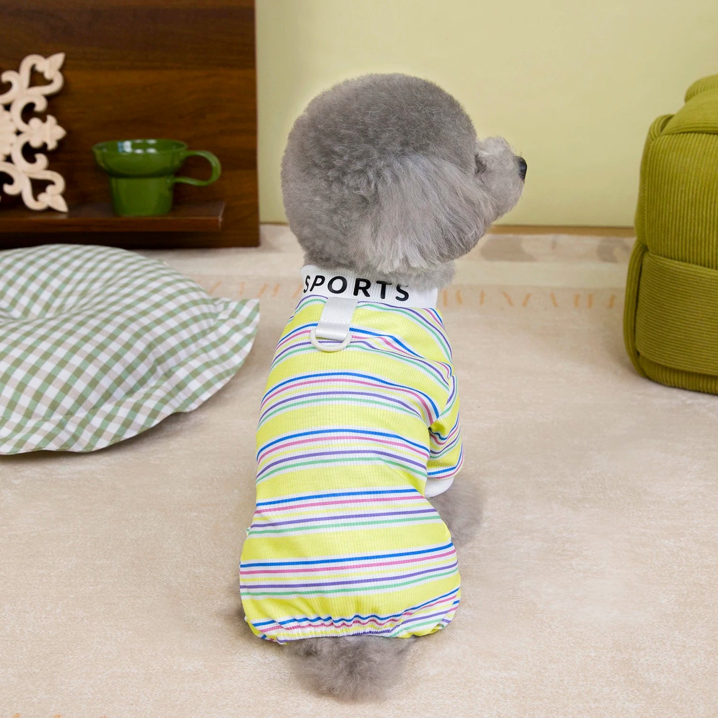 Cute Dog Clothes Pet Dresses  Cat Dog Shirt Puppy Pet Dogs Conditioning Clothes Cats Four Legged Clothes