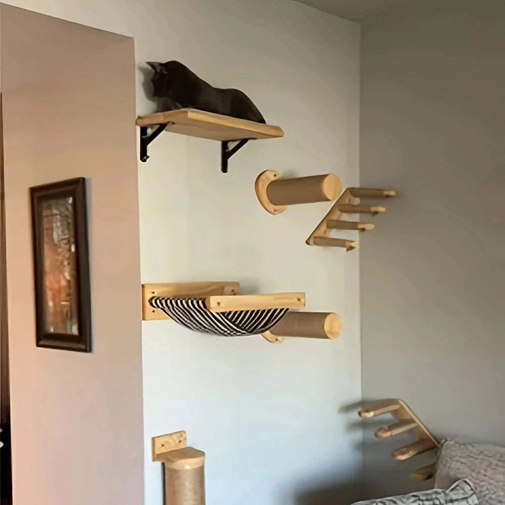 Cat Wall Rack Cat Climbing Frame Furniture Bridge and Steps Cat Frame Indoor Climbing Frame Cat Wall Shelves