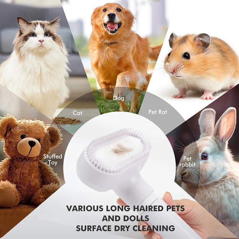 Pet hair dry cleaning brush pet cleaning and care agent to remove floating hair stains clean and make hair soft pet massager