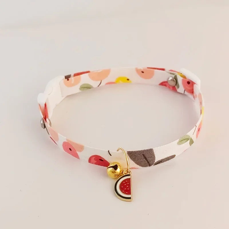 1PCS Pet Collar With Pendants Puppy Cat Accessories Kitten Collar Adjustable Safety Bell Ring Necklace Pet Supplies