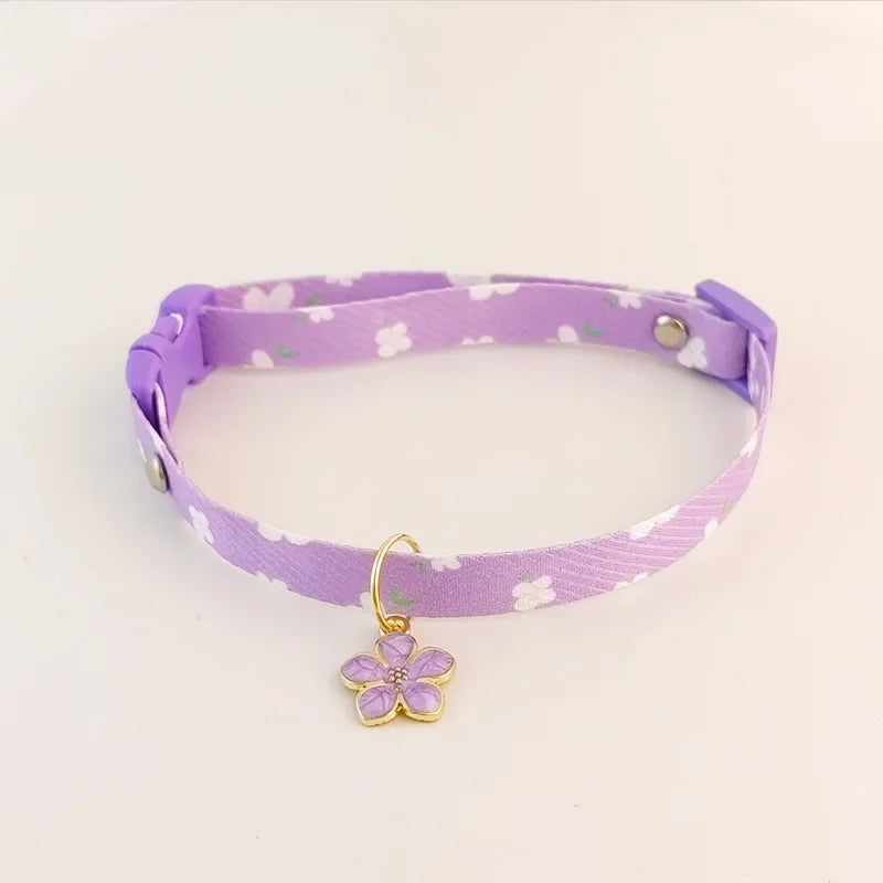 1PCS Pet Collar With Pendants Puppy Cat Accessories Kitten Collar Adjustable Safety Bell Ring Necklace Pet Supplies