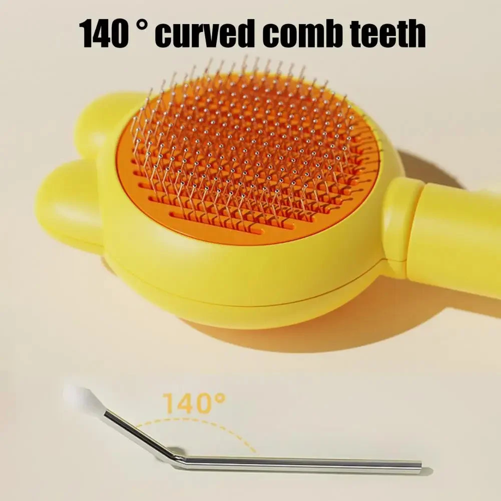 Pet Brush for Skin Diseases Prevention Skin-friendly Pet Care Brush Gentle Self Slicker Brush for Cats Dogs Long-haired for Dog