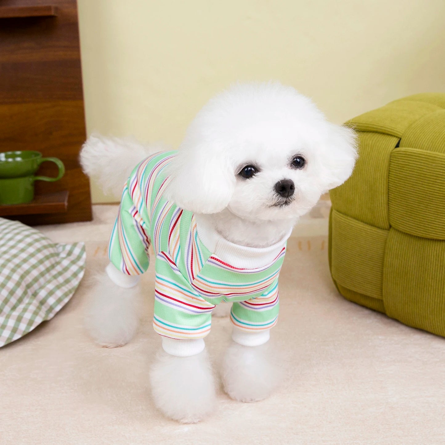 Cute Dog Clothes Pet Dresses  Cat Dog Shirt Puppy Pet Dogs Conditioning Clothes Cats Four Legged Clothes