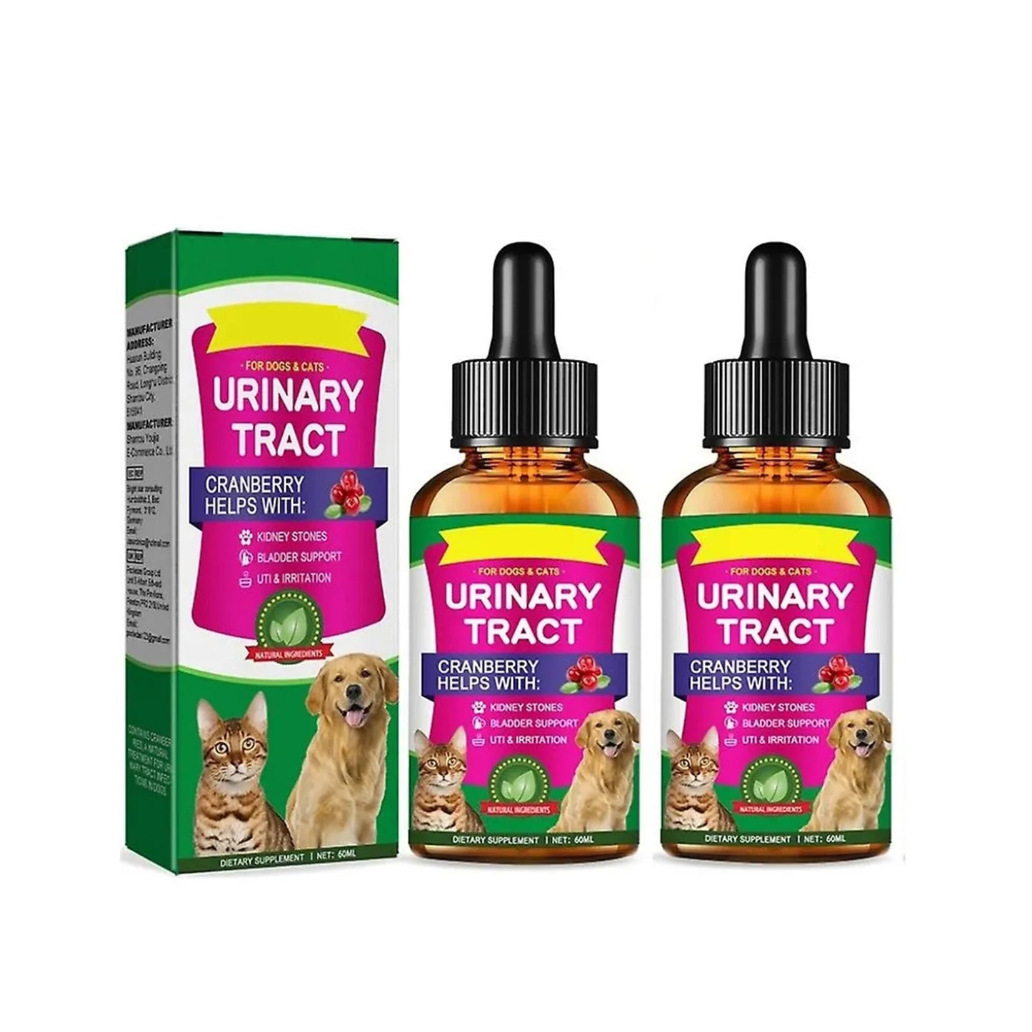 Pet Care Drops specially formulated for cats and dogs To Ease Pain And Discomfort In Cats And Dogs, Pet Care Solution 60ml