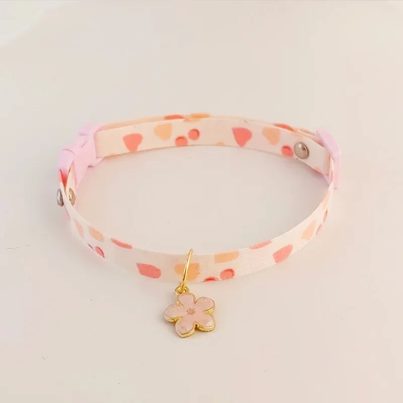 1PCS Pet Collar With Pendants Puppy Cat Accessories Kitten Collar Adjustable Safety Bell Ring Necklace Pet Supplies