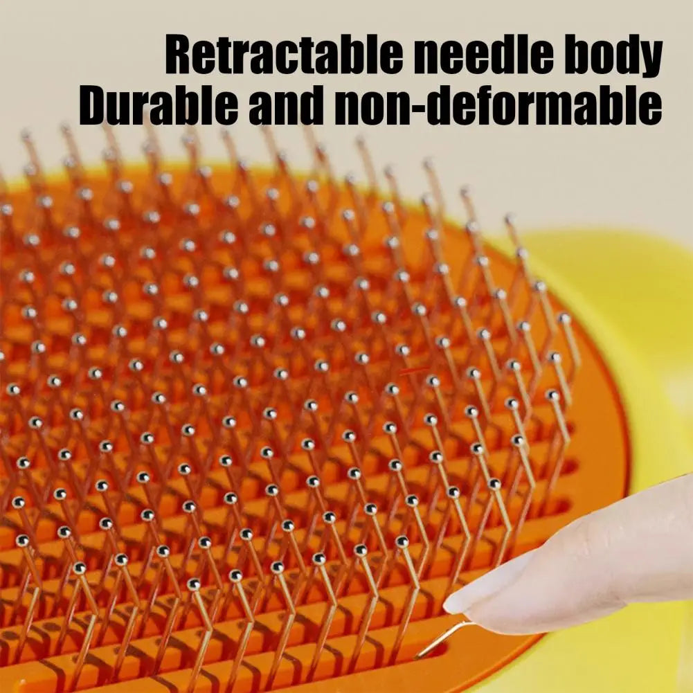 Pet Brush for Skin Diseases Prevention Skin-friendly Pet Care Brush Gentle Self Slicker Brush for Cats Dogs Long-haired for Dog