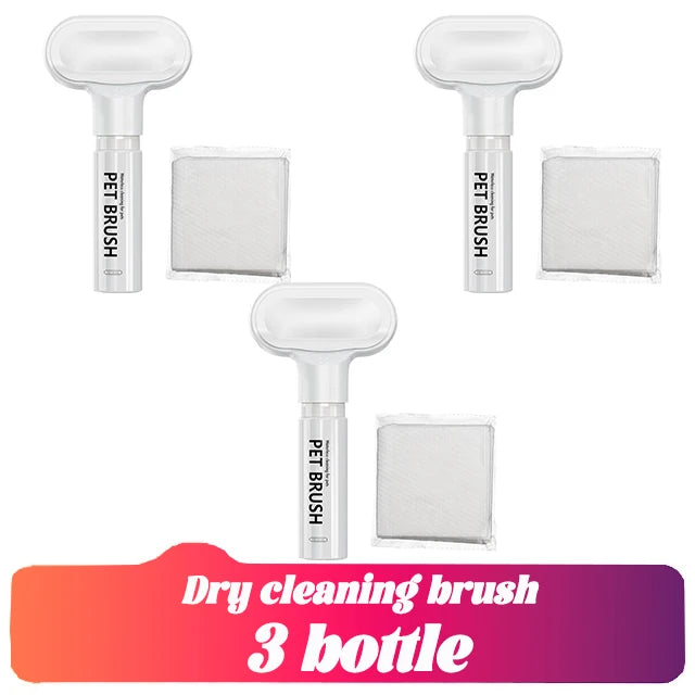 Pet hair dry cleaning brush pet cleaning and care agent to remove floating hair stains clean and make hair soft pet massager